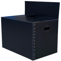 뉴프라테크 이사박스 7호(벨크로형)-5개묶음 [벨크로 부착 박스] 포장 택배 수납 플라스틱, 검정