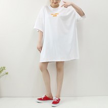 퀸비샵 스윗초코 롱 박스 반팔티셔츠