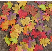 인공낙엽 50pcs 웨딩 장식 선물 포장 하트 diy 파티, KtypeBL07493