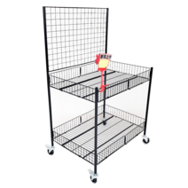 이동식 진열대 매대 수납대 철제 과자 약국 야외 평대, O