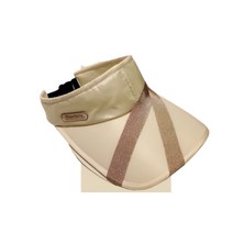 여자 등산 리본 달린 UPF50 자외선차단 슬라이드 썬캡, 베이지