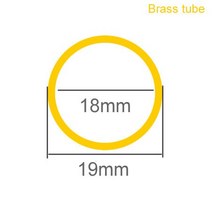 H62 튜브 파이프 외경 19mm 벽 두께 0.5mm 2mm 모세관 중공, 01 OD19 ID18_01 245mm