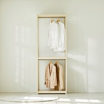 몬스터랙 행거 W800 3단 드레스룸 시스템행거 철제 스탠드 조립식 옷장 옷걸이, 아이보리_FD