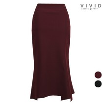 비비드시크릿가너 VIVID 여성 언발슬릿 가을봄 스판 롱스커트