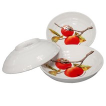 철기아트 철기아트은나노홍시원형찬기-중-16cm-3P, 3개, 홍시무늬