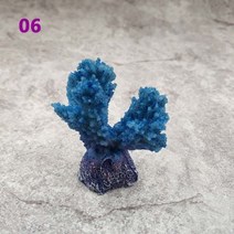 1 pc 수지 수조 풍경 수족관 장식 인공 산호 귀여운 다채로운 산호 물고기 수생 장식, 한 사이즈, 06