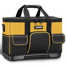 입구 넓은 공구 부품 가방 견고한 바닥 유지보수 목공, BLACK