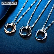 ORLVS 남성 패션 3링 티타늄 스틸 목걸이 14