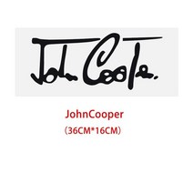 for jcw john cooper sign 스티커 for mini cooper f54 f55 f60 r55 r56 r60 car body window 스티커 인테리어 자동차 액세, 스타일 3, 하얀