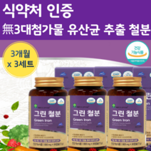 유산균 유래 철분제 철분 대용량 임신 전 초기 후기 중기 철분제 철분 비헴철 고함량 청소년 남자 산모 철분제 임신부 출산후 노인 중년 모유수유 수유부 철분 보충 보충제 철분제, 90캡슐 x 3개 (9개월분)