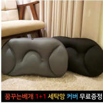 꿈꾸는베개 1+1 커버 세탁망 무료증정 마약베개 숙면, 꿈꾸는베개-그레이