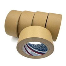 소유 국산 종이 크라프트 박스 테이프 친환경 무광 초강력 이중 접착 48mm x 40M, 크라프트 색상, 5개입