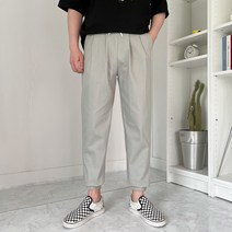 남자 마 린넨 스판 여름 빅사이즈 밴딩 핀턱 조거팬츠(4COLOR)