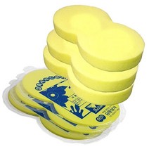 땅콩모양 세차용 압축스펀지 3개, 1