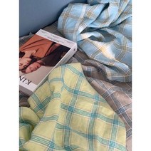 혜인천 대폭 60수 상큼한 퓨어린넨체크 color 3종, 옐로우 k6920