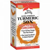 Terry Naturally Extra Strength Turmeric 50X 고효능 커큐민 1000 MG 60