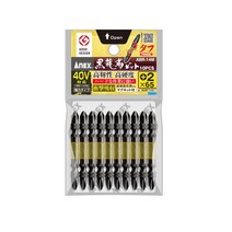 ANEX 아넥스 블랙 토션 드라이버 비트 ABR-14M 2x65 65mm SET 10개 초강력 초강도 임팩비트 토션비트 임팩용 전동용 비트날 십자 녹방지 일제 공구 카리스툴