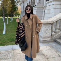 패스타임 여성 외출 데이트 모직 겨울 오버핏 도톰 여자 롱코트