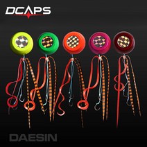 디캡스 캡스 참돔타이라바 유동식타이라바 세트 스커트 루어/플라이훅, 핑크_A타입세트, 120g