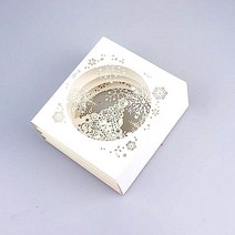 생일 크리스마스 새해 선물 메세지 팝업 카드 3D 엽서 wyse 메리 눈송이 레이저 종이 공예 상자 축제 인사말 복 많이 받으세요