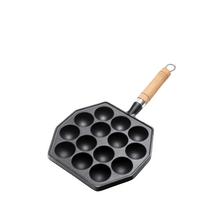 iokora 무쇠 타코야끼 팬 문어빵 타코야키 만들기, 16홀 공구브러쉬 포크, 1개