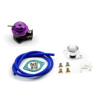 차량 전자 블로우 오프 밸브 유니버설 터보 블로우 오프 밸브 조절 가능 25psi BOV 덤프/블로우 어댑터, 보라색