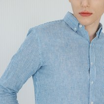 3.9세컨즈 남성용 여름 긴팔 린넨 셔츠 남방 (95사이즈~115사이즈)
