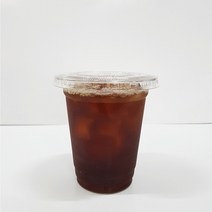 커피바바 92페트 12온스 아이스컵 + 뚜껑 100세트, 12온스 아이스컵+평뚜껑세트