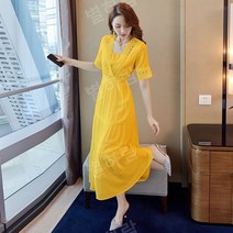 쉬폰 화이트 드레스 슬림 롱 스커트 돌잔치 상견례옷차림 바캉스 비치원피스 빅사이즈