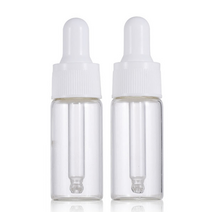 다올마켓 스포이드 공병 10ml 화장품공병 흰색캡 투명 유리 공병 - 50개+4개