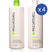 폴미첼 슈퍼 스키니 스무딩 샴퓨 컨디셔너 1L 듀오 Paul Mitchell Super Skinny Smoothing Liter Duo, 4개