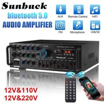 SUNBUCK 2000W 블루투스 스테레오 앰프 서라운드 사운드 USB SD AMP FM DVD AUX LCD 디스플레이 홈 시네마 가라오케 원격 제어, 협력사, 영국 플러그