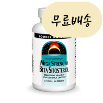 소스내추럴스 메가 스트렝스 베타 시토스테롤 375mg 60 정 스티그마스테롤, 60 카운트(1팩), 60정