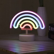 네모라마 네온사인 LED 무드등 조명 간판, 무지개