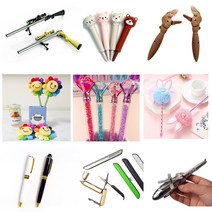 재밌는 특이한 총모양 젤펜 공룡 모양 보석 비즈 볼펜 스퀴시 젤펜 초등학생 어린이날 크리스마스 단체 선물, 메탈릭 3색터치(랜덤혼합발송