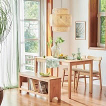 한샘 로하 원목 4인 식탁세트 (비트윈의자2 수납벤치1 포함)_DIY