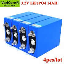 인산철배터리팩 LiFePO4 인산염 배터리 팩 3.2V 14Ah 14000mAh 4s 12V 오토바이 자동차 모터 수정 니, 한개옵션0