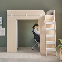 e스마트 하우스 양문수납형 벙커침대, 메이플