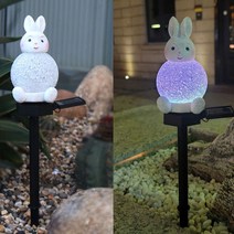 smabat 태양광 크리스마스 장식등 눈인조형 발광 토끼 야외정원 경관등 잔디정원등, 토끼*1