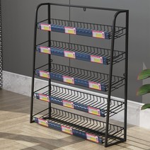 약국 편의점 식품 진열대 5단 선반 디스플레이 랙 과자 할인점, 두꺼운45길이15너비67 5단블랙