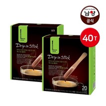 남양 루카스나인 드립인스틱 게이샤/ 예가체프/ 과테말라/ 케냐 20T 40T 스틱커피, 40T (20T x 2개), 드립인스틱 과테말라