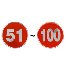 원형 62mm 에폭시 숫자판 번호 스티커 레드 큰숫자 락커 가게 카페 식당 테이블 목욕탕 옷장 번호판 사무실 탈의실 신발장 pc방 숫자 라벨 입체 사물함 51~100 옵션, 60