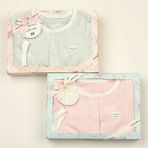 [밍크뮤]HP말랑체크우주복 2종SET (32C7004104.09) 22년F W출산선물.백일선물.쌍둥이선물