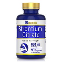 Strontium Citrate Supplement | 680 Mg - 90 Capsules | Bone Strength and Bone Support Formula* | Str, 1, 기타