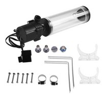 쿨러 칠러 냉각기 g14 스레드 xhc8 + cpu 160mm 실린더 물 탱크 워터 펌프 수냉식 펌프 cpu 라디에이터 워터 블록 홀더 키트 27 27, 를 입력하다
