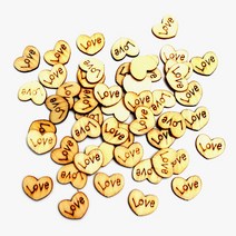 합판재단 목재합판 나무 원목 합판 200pcs 미완성 된 심장 나무 조각 Embellishments MDF 컷 아웃 Flatback, 한개옵션0