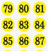 스티커 동그라미 숫자 지름25mm 큰 컬러옵션선택1, 상세페이지 참조