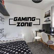 게임 영역 비디오 게임 벽 스티커 놀이방 침실 게임 영역 게이머 Xbox Ps4 견적 벽 데칼 아이 방 비닐 장식, 04 235X84CM, 19 35 soft pink