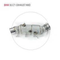 HMD 배기 매니폴드 하이 플로우 다운 파이프 BMW X5 E70 X6 E71 2008-2014 용 촉매 헤더가 있는 자동차 액, 02 Downpipe Without Cat