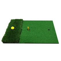 위너리스 2단 인조잔디 GOLF 연습매트 40x70cm 스윙 자세연습, D형+고무티+연습볼